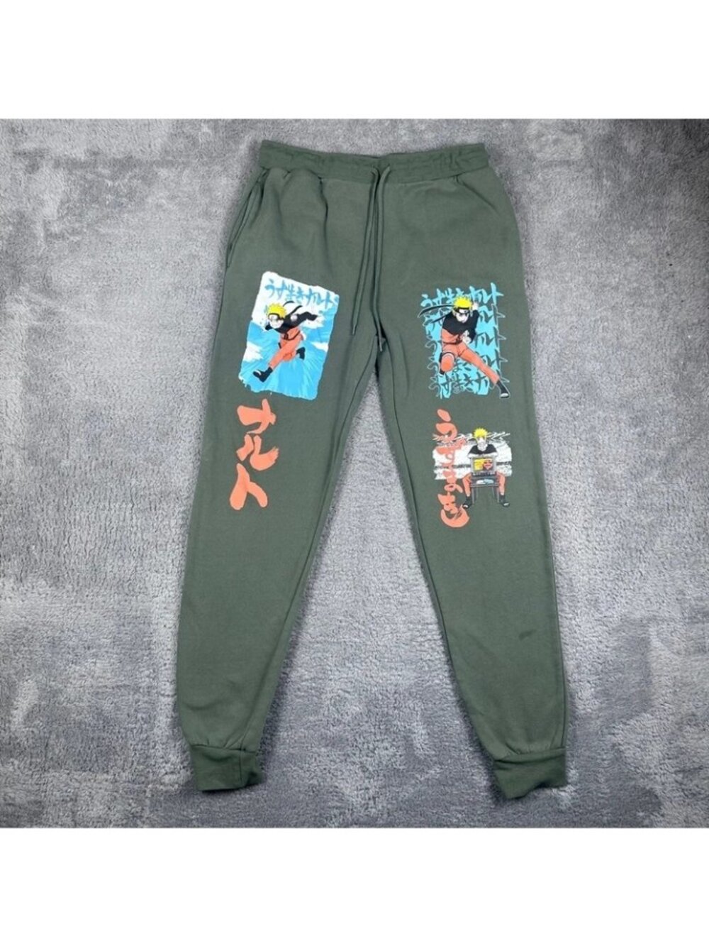 Naruto Shippuden Collection Olive Green Jogger Sweatpants